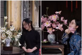 Cô gái 9X biến bánh Trung thu, tò he thành bình hoa như thật