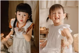 Hai con gái xinh như búp bê của Trương Mỹ Nhân