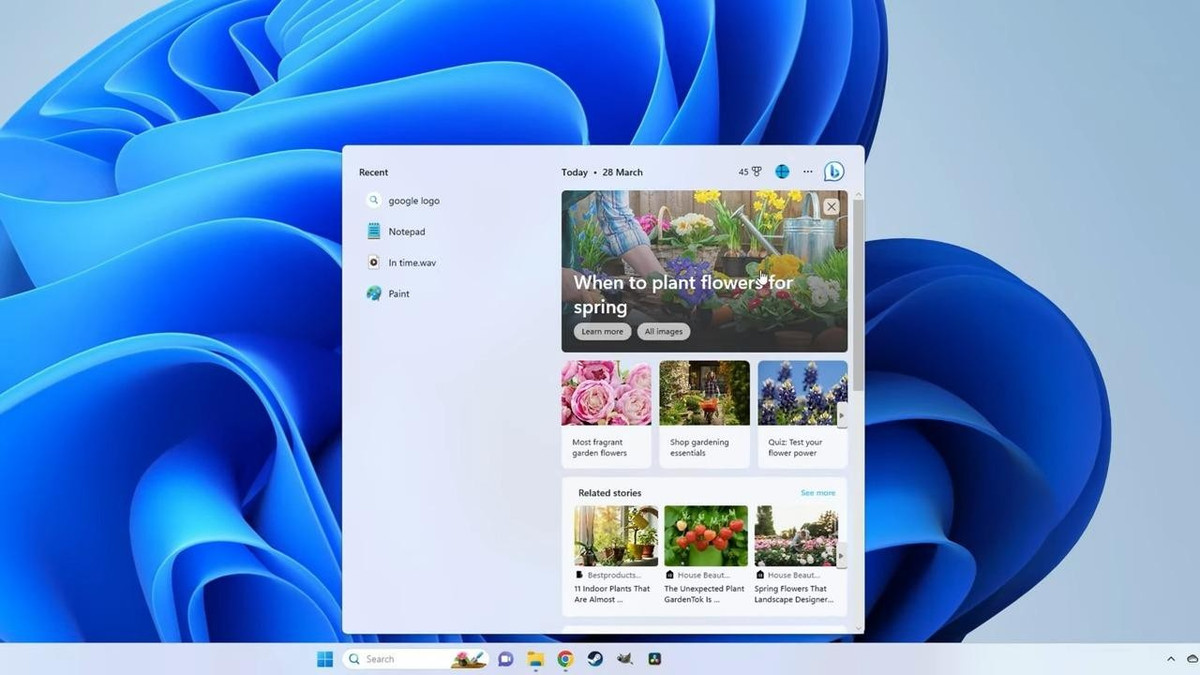Windows Search hiện vẫn thiếu sự liền mạch và thường xen quảng cáo hoặc kết quả web.