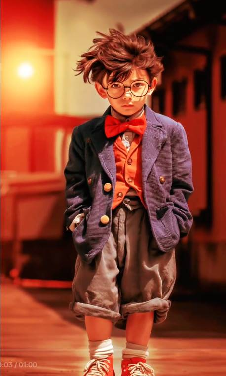 Các nhân vật trong Conan được AI tái hiện như bước ra đời thật khiến người xem không thể rời mắt.