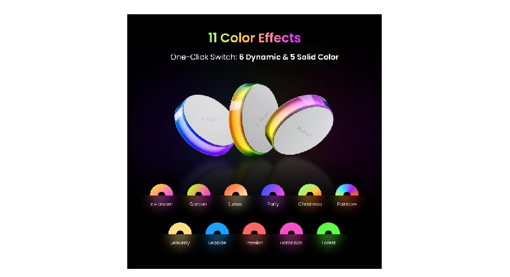 Ánh sáng RGB dịu nhẹ, pin 750mAh, vừa làm đèn ngủ vừa trang trí lối đi ban đêm tiện lợi.