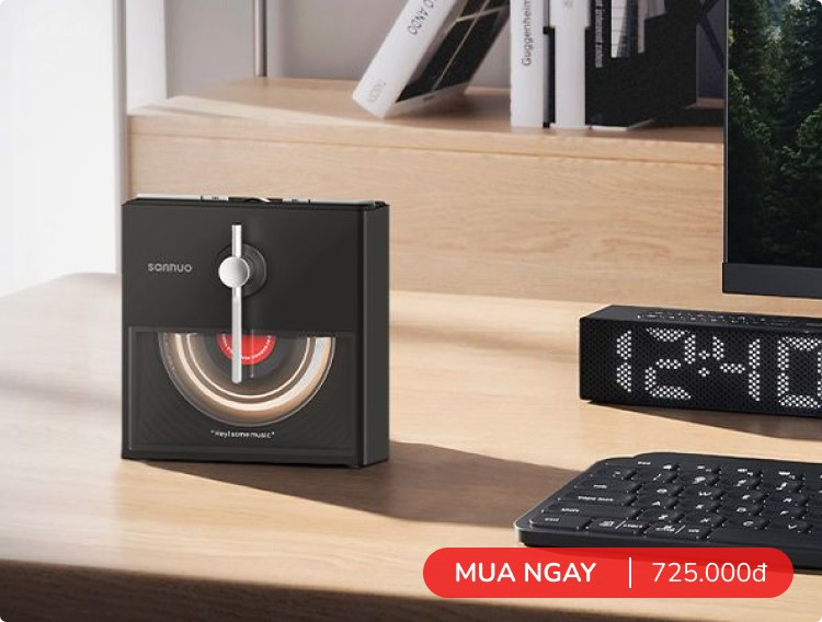 Sannuo YE03 với đĩa xoay phát sáng mang phong cách hiện đại, thích hợp bàn làm việc.