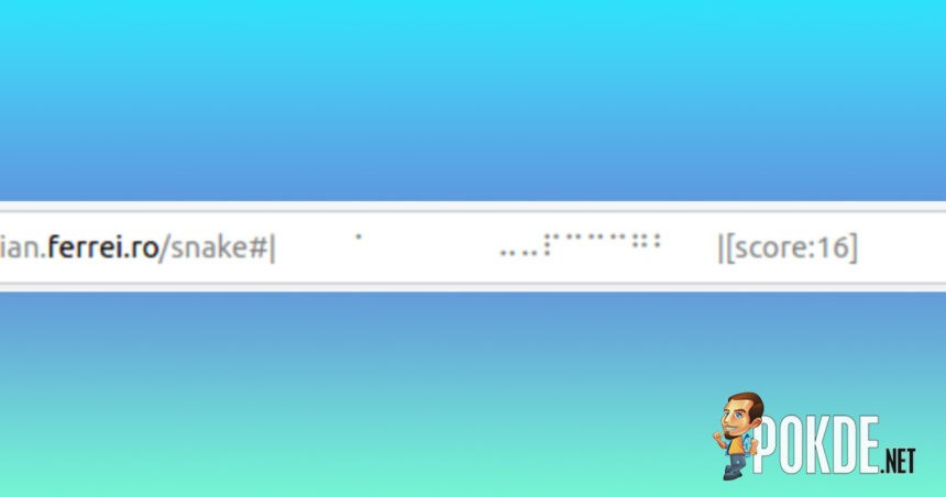 Phiên bản có tên URL Snake mô phỏng lối chơi gốc dù không gian hiển thị chỉ vỏn vẹn vài ký tự. (Ảnh: Pokne.net)