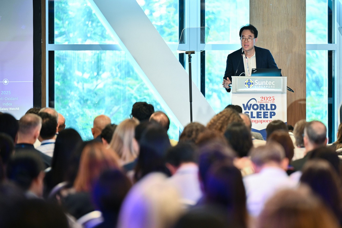 Ông Jong Min Choi, Phó Chủ tịch R&amp;D Sức khỏe Samsung, nhấn mạnh giấc ngủ là nền tảng quan trọng của sức khỏe.(Ảnh: Genk)