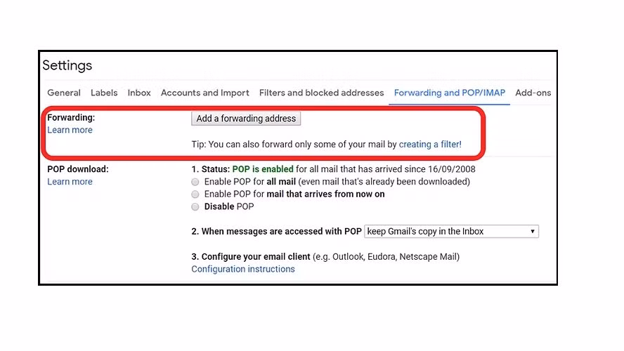 Địa chỉ Gmail cũ sẽ trở thành email thay thế, vẫn nhận thư bình thường và không ảnh hưởng đến việc đăng nhập các dịch vụ.