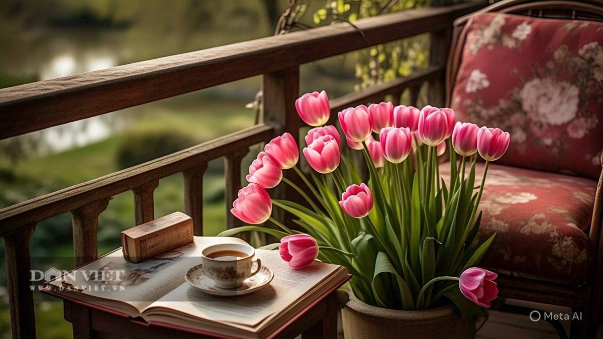 2. Tulip – Kiêu sa thoáng chốc, không dành cho ban công lâu dài: Tulip luôn khiến người ta mê mẩn ngay từ cái nhìn đầu tiên. Với sắc đỏ, hồng, vàng rực rỡ, dáng hoa thanh cao như thiếu nữ kiêu kỳ, loài hoa này tạo nên bầu không khí sang trọng và rực rỡ mỗi khi xuất hiện trên ban công.