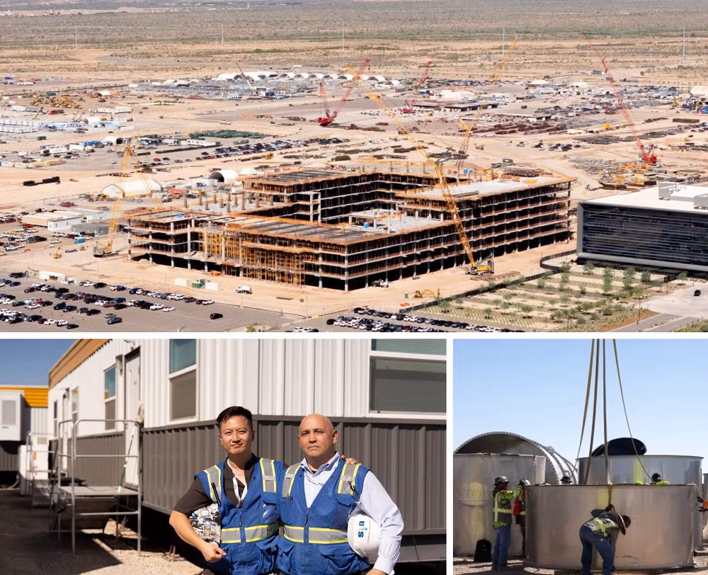 Chi phí xây dựng cao và thiếu nhân lực là thách thức lớn với các nhà máy tại Mỹ.