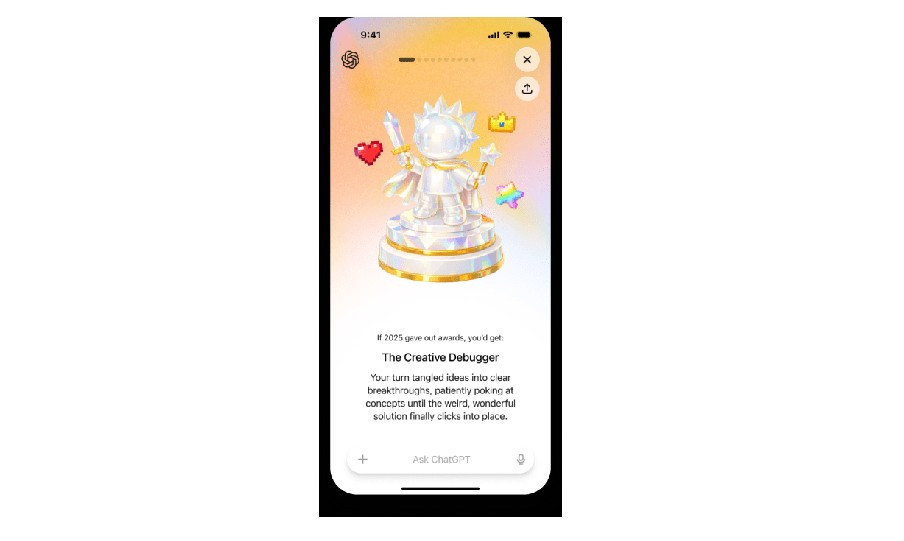 “Your Year with ChatGPT” cho phép người dùng nhìn lại một năm tương tác với AI thông qua các chủ đề hội thoại nổi bật nhất.