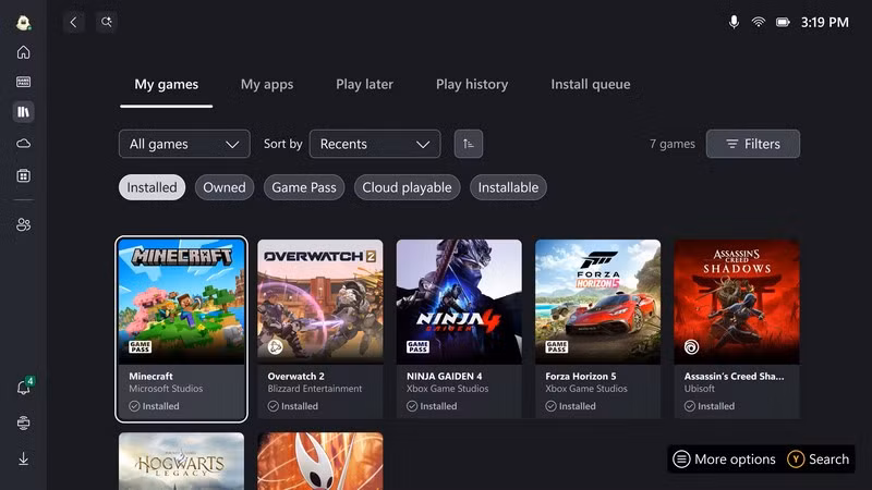 Trải nghiệm console được mô phỏng qua Windows Full Screen Experience cải tiến.