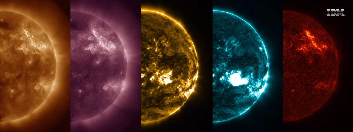 Bão Mặt Trời xảy ra khi Mặt Trời phóng năng lượng và hạt vào không gian, có thể gây nhiễu sóng vô tuyến và đe dọa phi hành gia. (Ảnh: IBM)
