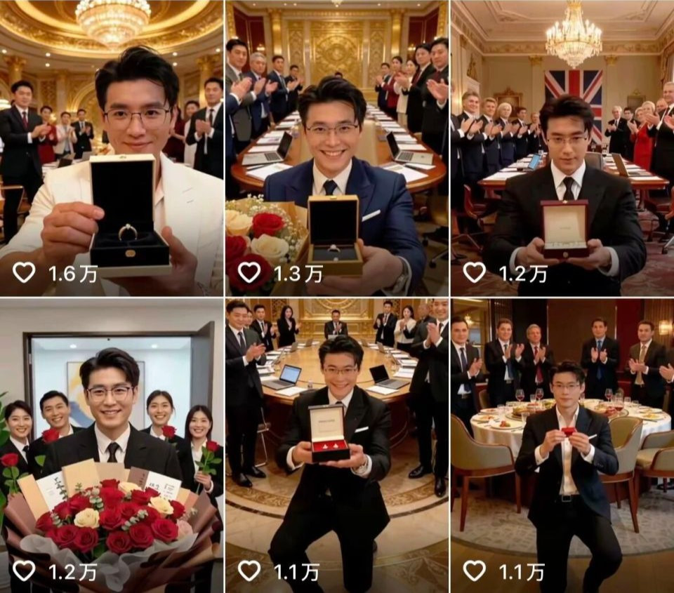 Trên các nền tảng video ngắn, những “tổng tài” AI với ngoại hình lịch lãm đang trở thành đối tượng hẹn hò lý tưởng của nhiều người lớn tuổi.