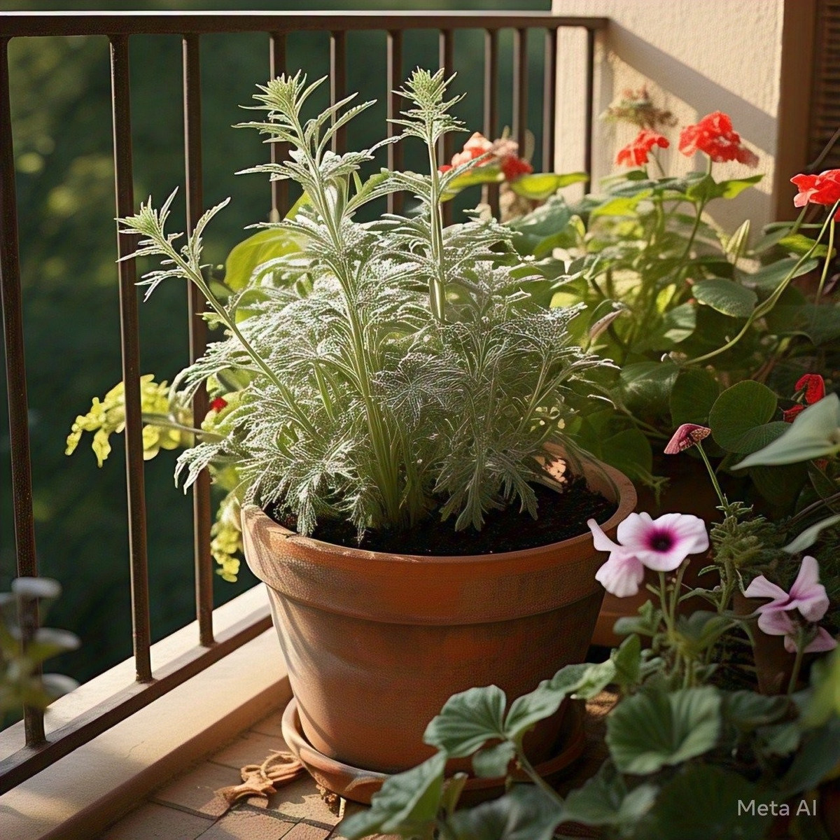 4. Ngải cứu: “Lá chắn” xua tà, dưỡng sinh cho gia đình. Từ xưa, ngải cứu được xem là thảo dược trừ tà, xua đuổi bệnh tật. Hương thơm mạnh giúp thanh lọc khí trường, chống muỗi hiệu quả.