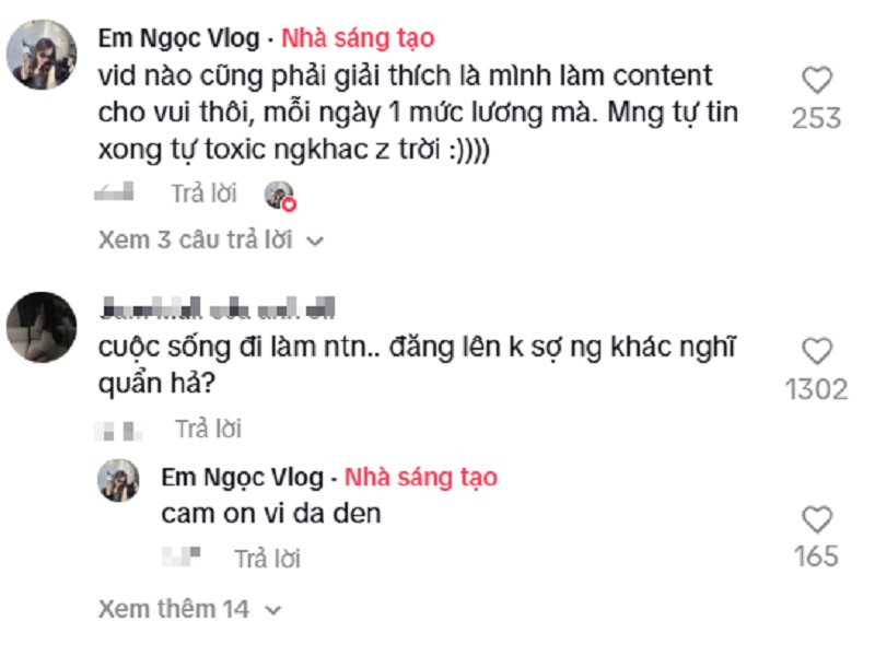 Dù bị đồn là "con ông cháu cha", cô vẫn giữ thái độ bình thản và thường xuyên chia sẻ những cốc nước giá cao khiến người xem tranh cãi.