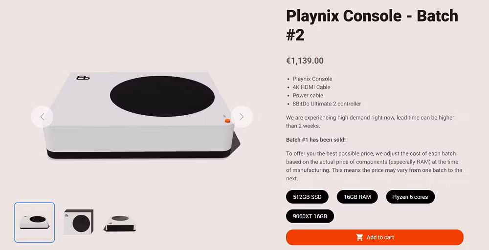 Máy chạy hệ điều hành PlaynixOS tùy biến từ Linux, đồng thời hỗ trợ cài thêm Windows, SteamOS hoặc các nền tảng khác, mang lại sự linh hoạt cao cho người dùng.