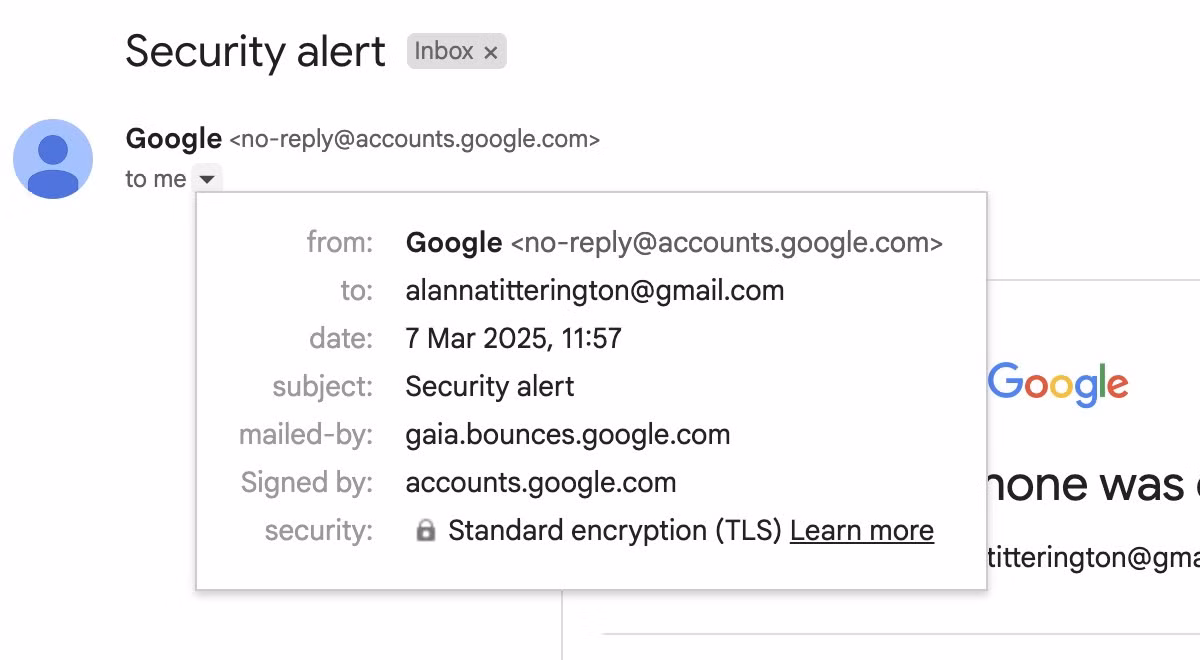 Tin tặc đang sử dụng chiêu thức “no-reply phishing” để gửi email giả mạo từ địa chỉ giống Google như no-reply@accounts.google.com.