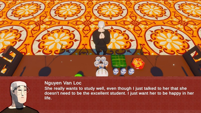 Không tập trung hành động hay đồ họa hoành tráng, game gây ấn tượng bằng nhịp kể chuyện chậm rãi và bối cảnh văn hóa quen thuộc với người Việt.(Ảnh: Romet0123)
