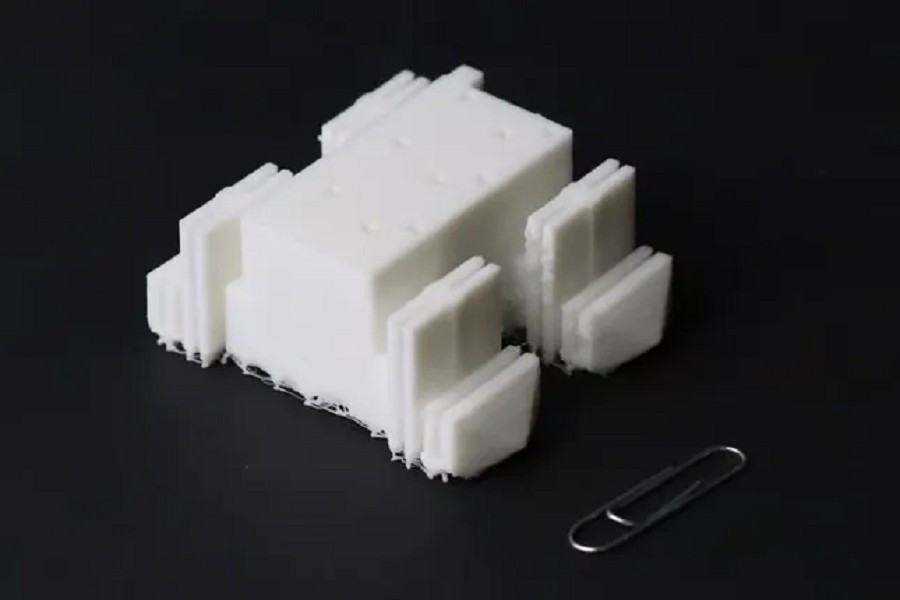 Robot bốn chân do Đại học Edinburgh phát triển có thể in 3D chỉ trong 9 giờ, rút ngắn đáng kể thời gian so với sản phẩm tương tự tại Mỹ.(Ảnh: Đại học Edinburgh)