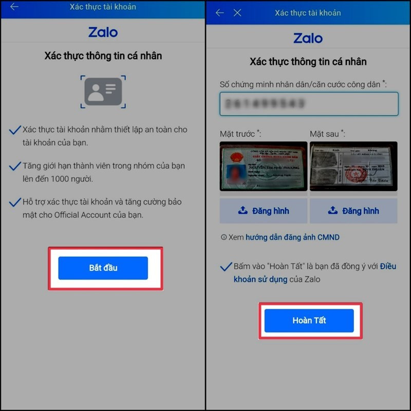Để khôi phục tài khoản, người dùng cần xác thực thông tin cá nhân chính chủ ngay trong ứng dụng Zalo.