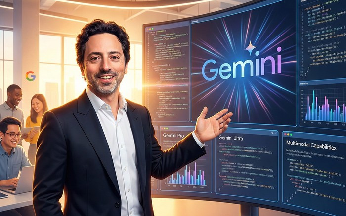 Ông Brin trực tiếp viết code, tháo gỡ rào cản quan liêu và thúc đẩy dự án Gemini.