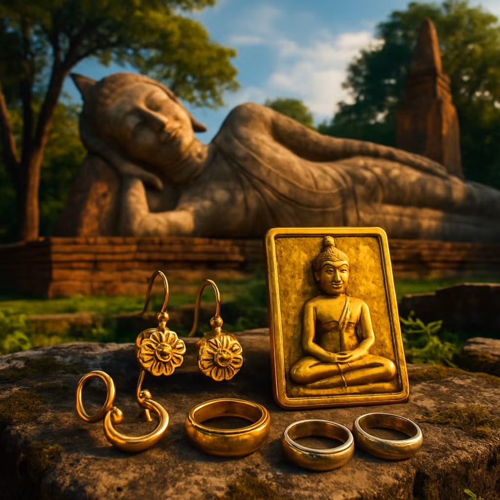 Một phù điêu khác bị hư hại nhưng vẫn thấy rõ hình ảnh Phật đứng cùng hai thị giả, một người được cho là đại diện cho thần Brahma.(Ảnh: thai.news)