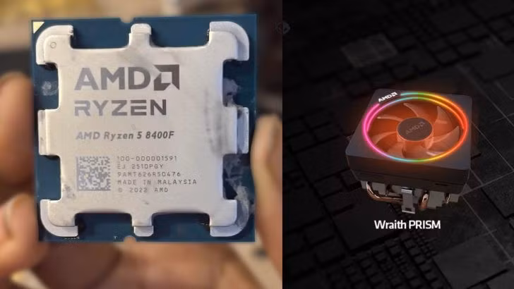 Một thành viên Reddit chia sẻ trải nghiệm hi hữu khi mua tản nhiệt AMD nhưng lại nhận thêm chip Ryzen 5 8400F.