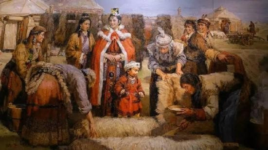 Tranh vẽ người Hồ. Ảnh minh hoạ.