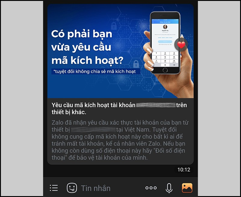 Cảnh báo thứ nhất là "Có phải bạn vừa yêu cầu mã kích hoạt?", xuất hiện khi có đăng nhập từ thiết bị lạ.