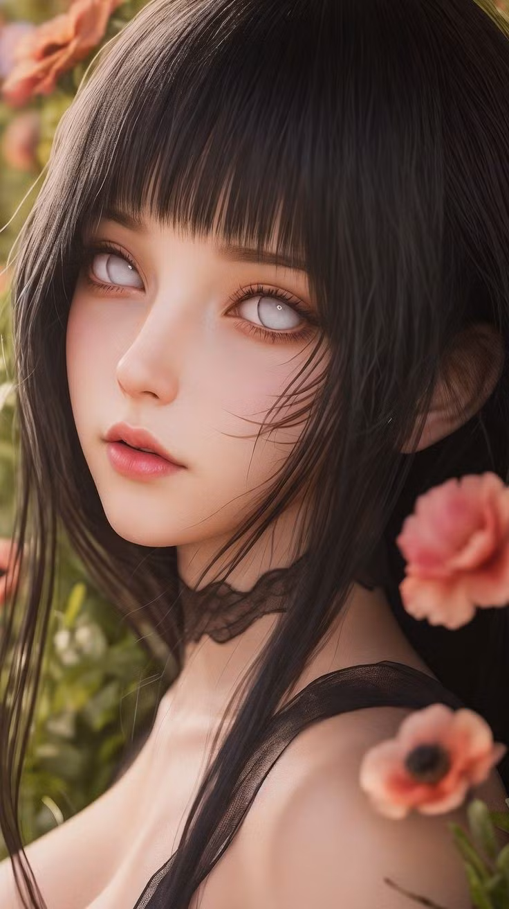 Những bức ảnh do AI tạo ra khiến fan choáng ngợp vì thần thái gợi cảm, mái tóc dài mượt và đôi mắt Byakugan đầy mê hoặc.