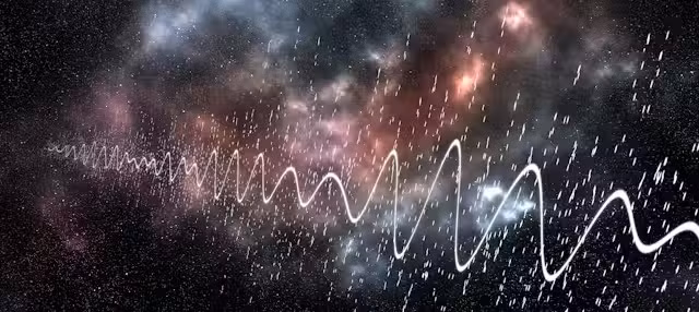 Ngoài ra, anh còn nhìn thấy một thiết bị có dạng như vòng tay, phát sáng và hiển thị dòng chữ ba chiều lạ mắt trông giống chữ tượng hình, được cho là có liên quan đến một vụ tai nạn chết người trong quá trình nghiên cứu.(Ảnh: The Conversation)