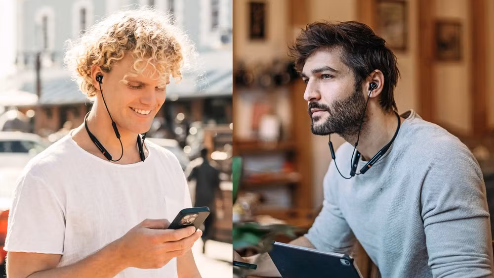 Pin của neckband vượt xa earbuds, có thể đạt 20 đến 40 giờ sử dụng liên tục.