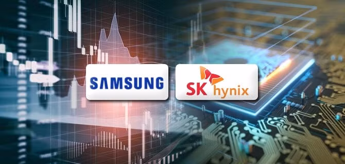 Samsung Electronics và SK Hynix mất hơn 200 tỷ USD vốn hóa chỉ trong một phiên.
