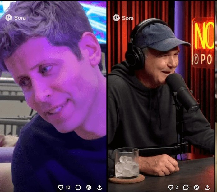 Chỉ sau 24 giờ ra mắt, hàng loạt video deepfake CEO Sam Altman xuất hiện, biến ông thành “hiện tượng meme” trên mạng xã hội. Hiệu ứng lan truyền quá mạnh khiến mã mời Sora bị rao bán tràn lan trên eBay. (Ảnh chụp màn hình/Sora 2)