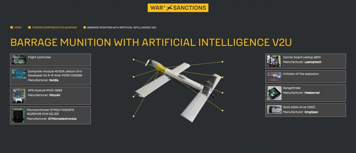 Động cơ, bảng mạch và bộ điều khiển tốc độ đến từ các hãng công nghệ Trung Quốc.(Ảnh: War &amp; Sanctions)