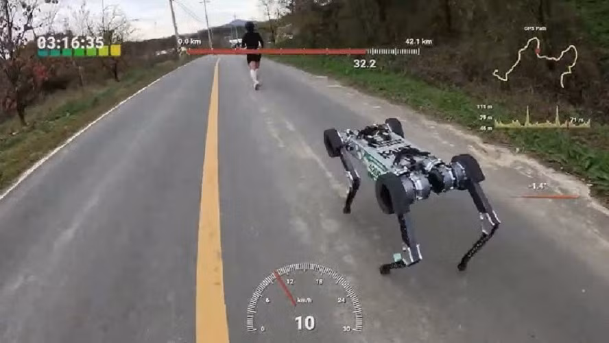 Hệ thống AI mới cho phép Laibo 2 thu hồi năng lượng khi xuống dốc và tối ưu hóa tiêu thụ điện năng.(Ảnh: RaiLab Kaist)