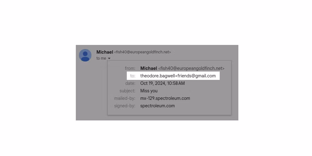 Giải pháp nằm ở tính năng “Plus Addressing”, cho phép người dùng thêm ký tự “+” vào địa chỉ email, từ đó tạo ra các biến thể phục vụ từng mục đích riêng biệt mà vẫn nhận thư về cùng một hộp thư chính.