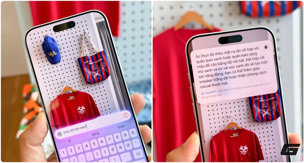 Visual Intelligence giúp iPhone tóm tắt thông tin qua camera, nhận diện hình ảnh và gợi ý nội dung trực quan tức thì.(Ảnh: Genk)