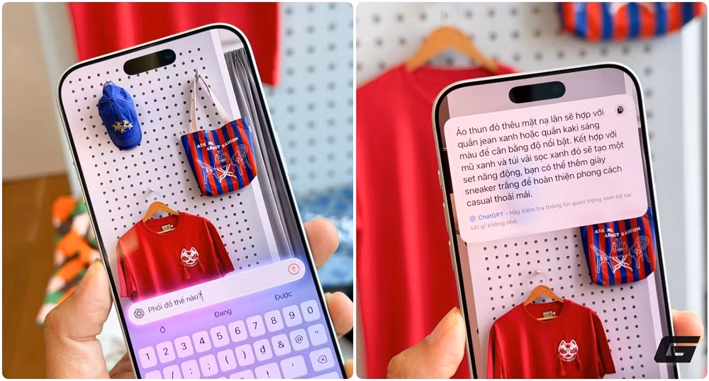 Visual Intelligence giúp iPhone tóm tắt thông tin qua camera, nhận diện hình ảnh và gợi ý nội dung trực quan tức thì.(Ảnh: Genk)