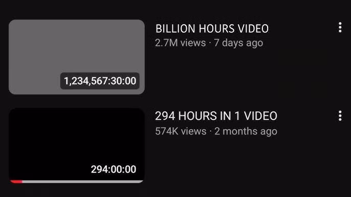 Không chỉ một video, kênh @shinywr còn đăng tải nhiều nội dung có thời lượng phi lý như 150 giờ hay livestream kéo dài hàng trăm tiếng.