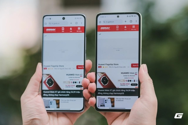 Điểm nâng cấp đáng giá nhất nằm ở màn hình AMOLED 120Hz với độ sáng tối đa lên tới 3.200 nit, vượt trội so với các đối thủ cùng phân khúc.(Ảnh: Genk)