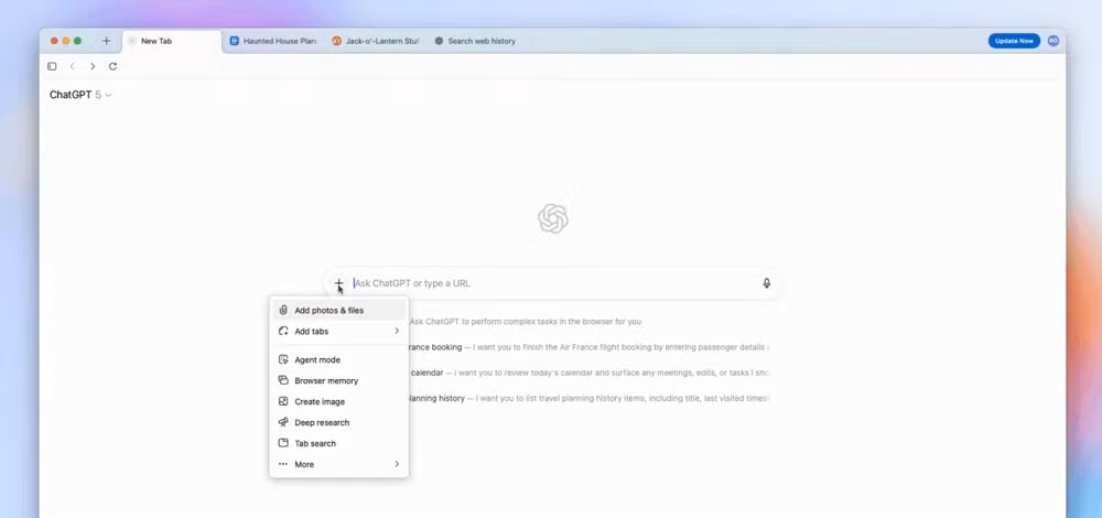 Tính năng nổi bật nhất là Agent Mode, chế độ tác nhân AI có thể tự thực hiện tác vụ như đặt hàng trực tuyến, lập danh sách mua sắm hoặc tìm thông tin mà không cần bạn thao tác thủ công.