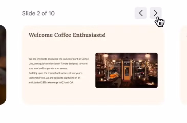 Sau khi hoàn tất, người dùng có thể xuất trực tiếp sang Google Slides để chỉnh sửa và cá nhân hóa nội dung.