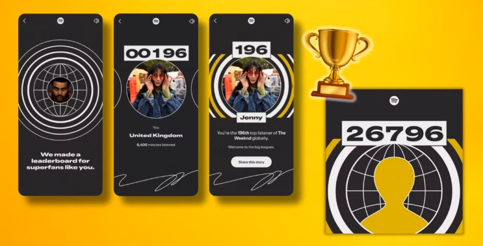 Ngoài Listening Age, Wrapped 2025 còn có Top Song Quiz, Fan Leaderboard và Clubs.