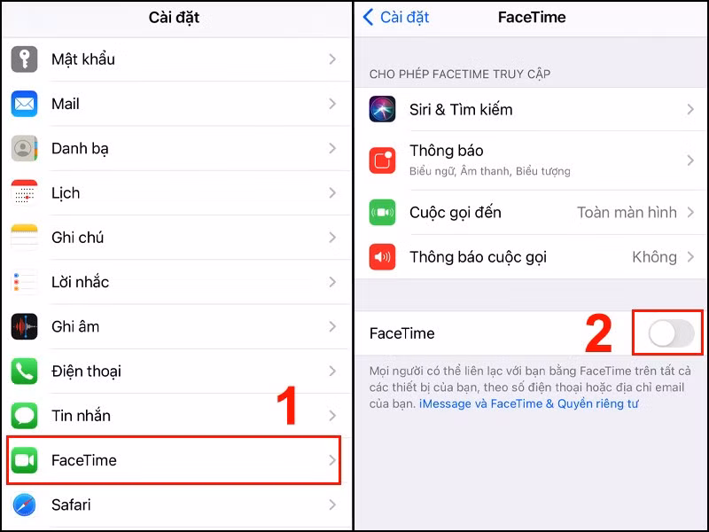 Để phòng tránh, người dùng nên tắt FaceTime trong phần Cài đặt của iPhone.