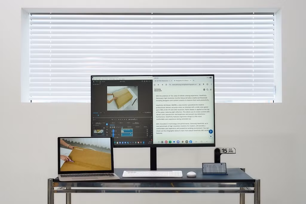 Màn hình đạt chứng nhận công thái học TÜV Rheinland, giảm ánh sáng xanh và hiện tượng nhấp nháy.