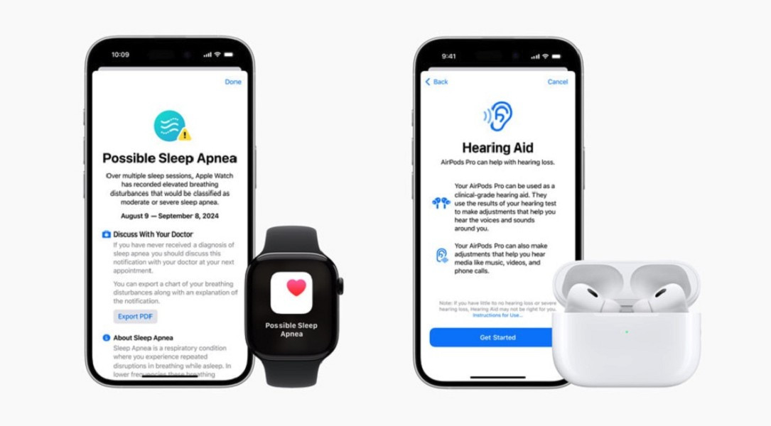 Apple chính thức kích hoạt hai tính năng sức khỏe quan trọng cho người dùng Việt Nam: Hearing Aid trên AirPods Pro 2 và Sleep Apnea Notifications trên Apple Watch.
