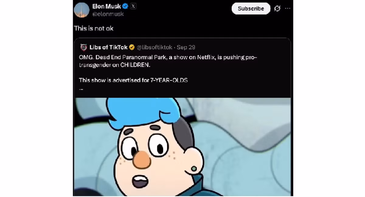 Tài khoản “Libs of TikTok” cáo buộc Netflix đang “quảng bá tư tưởng chuyển giới cho trẻ em”, khiến dư luận bùng nổ.