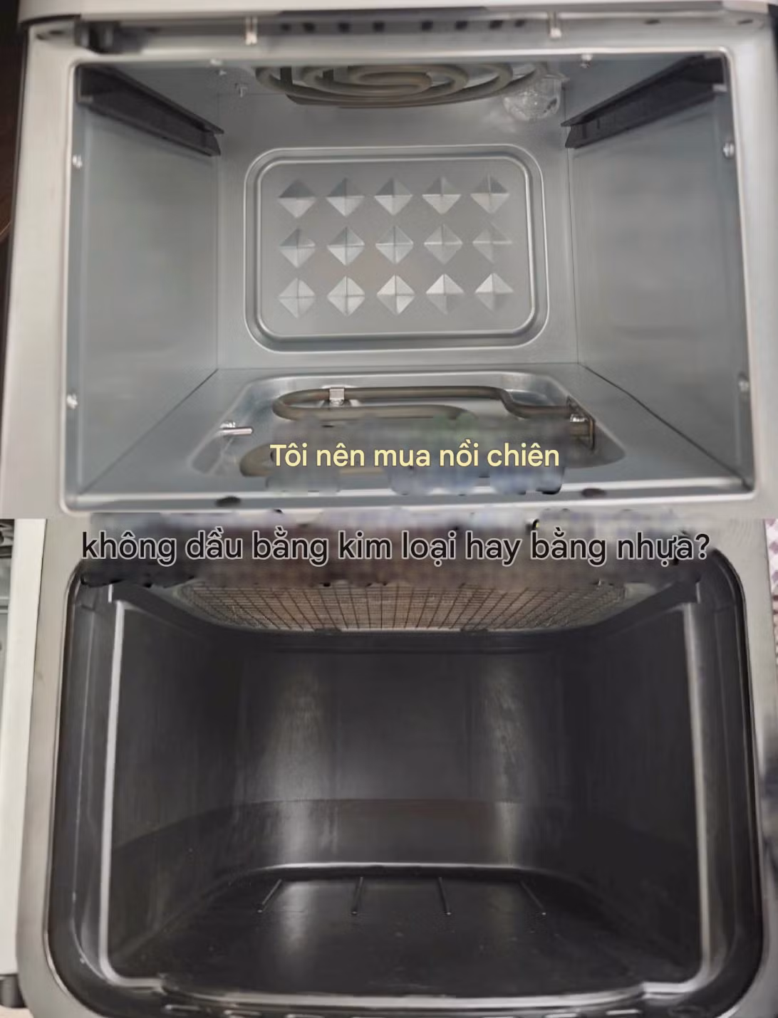 3. Nồi chiên không dầu khoang nhựa thường phát sinh mùi khó chịu khi hoạt động ở nhiệt độ cao.