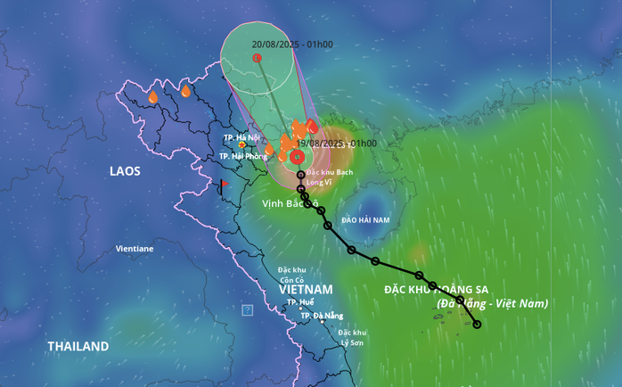 Dự báo hướng di chuyển của áp thấp nhiệt đới