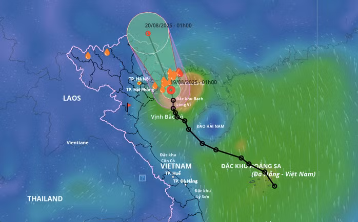 Dự báo hướng di chuyển của áp thấp nhiệt đới