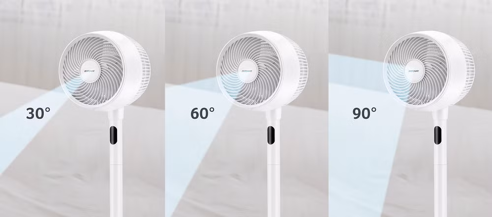 Thiết kế luồng gió tuần hoàn giúp phân bổ đều, không thổi trực tiếp vào người.